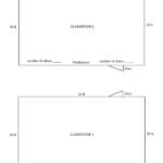Classroom layout and dimensions.