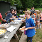 Lunch outside picnic style