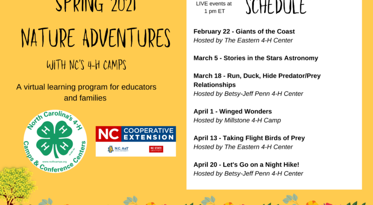 Spring 2021 Nature Adventures Schedule